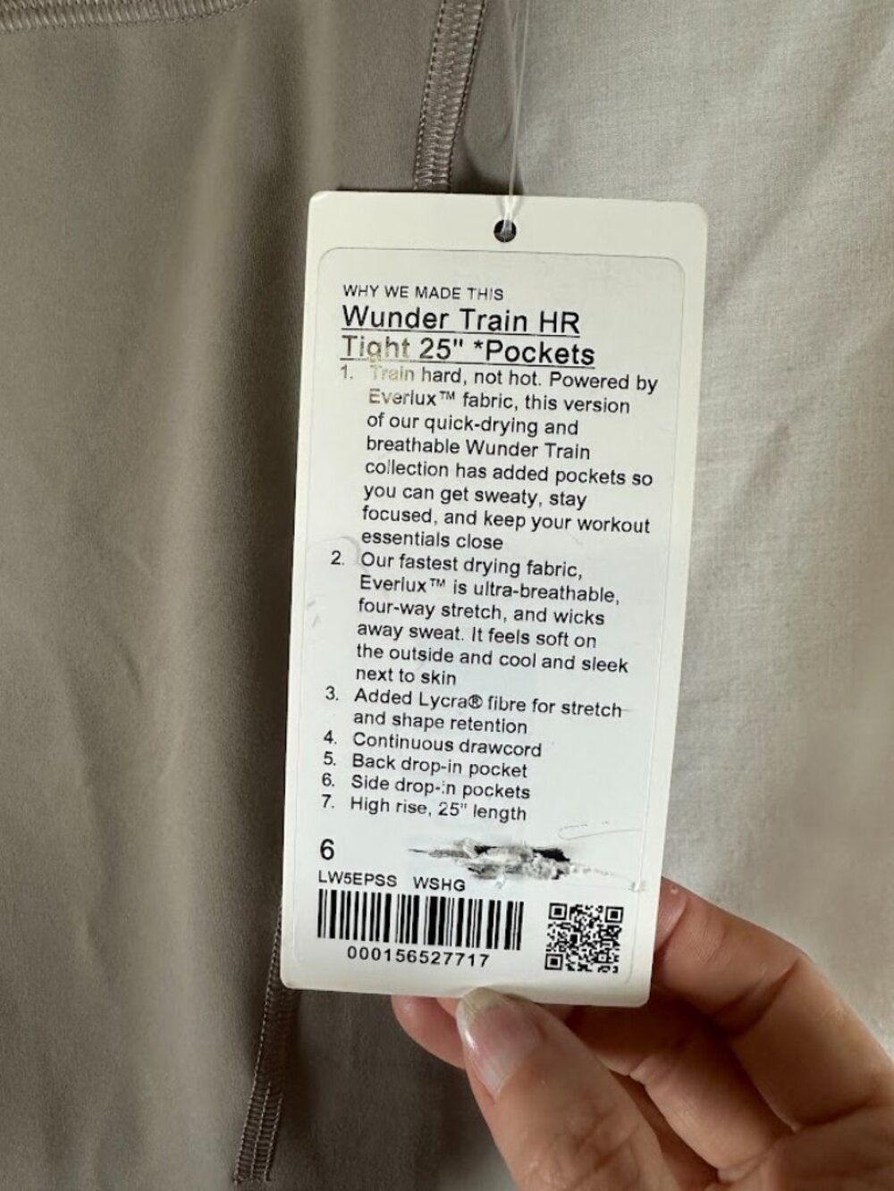 NWT Lululemon Size 6 Wunder Train HR Tight High Rise 25" Pockets Everlux Fabric - Picture 5 of 12
